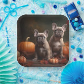 Assiettes En Carton Français Chien Chien Chien Chien Chien Puppy Autom (Fête)