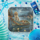 Assiettes En Carton Français Setter Christmas Festive Voyage (Fête)