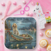 Assiettes En Carton Français Setter Christmas Festive Voyage (Fête)