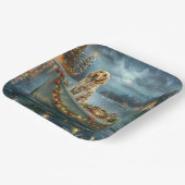 Assiettes En Carton Français Setter Christmas Festive Voyage (Angulaire)