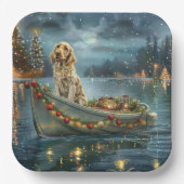 Assiettes En Carton Français Setter Christmas Festive Voyage (Recto)