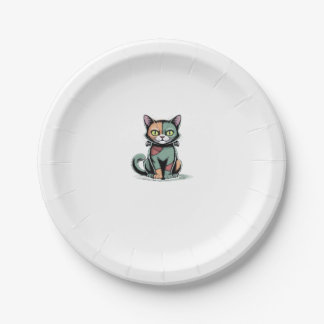 Assiettes En Carton FrankenCat T-shirt surdimensionné
