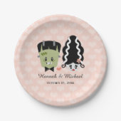 Assiettes En Carton Frankenstein Couples Mariage (Devant)