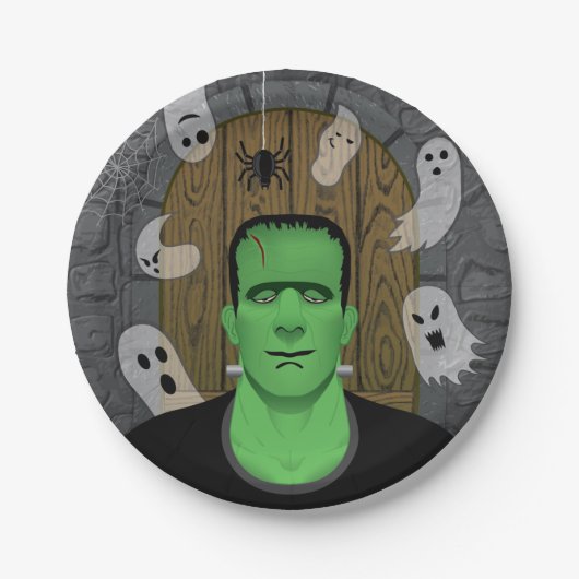 Assiettes En Carton Frankenstein & Ghosts (Devant)