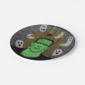 Assiettes En Carton Frankenstein & Ghosts (Angle)