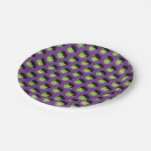 Assiettes En Carton Frankenstein Head Halloween Vert violet Motif (Angle)