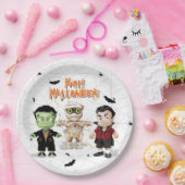 Assiettes En Carton Frankenstein Mummy Dracula Halloween Monster Party (Fête)