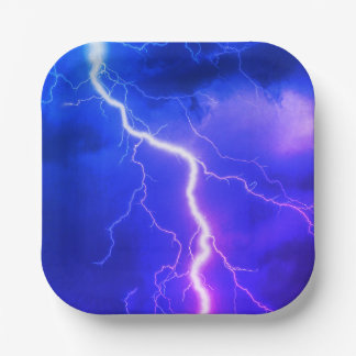 Assiettes En Carton Frappe éclair choquante