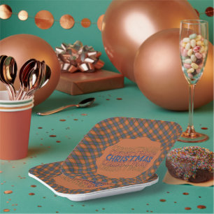 Assiettes En Carton Fraser Red Tartan de Clan Écossais de Noël