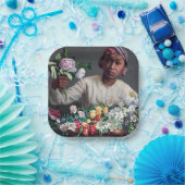 Assiettes En Carton Frédéric Bazille - Jeune femme aux pivoines (Fête)