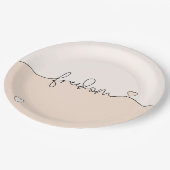 Assiettes En Carton Freedom Minimalist Typography Design (Angle)