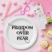 Assiettes En Carton Freedom Over Fear (Fête)