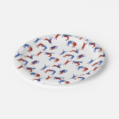 Assiettes En Carton Freestyle Greco Motif de lutte romaine (Angle)