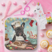 Assiettes En Carton French Bulldog Holiday Baking : Noël festif (Fête)