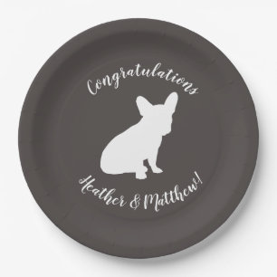 Assiettes En Carton French Bulldog Theme Party - Baby shower neutre