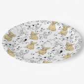 Assiettes En Carton Frenchie aime les os (Angle)