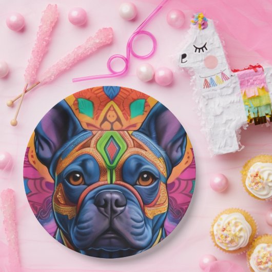Assiettes En Carton Frenchie Fun (Fête)
