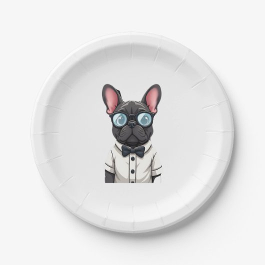 Assiettes En Carton Frenchie The Gentlemen Copy (6) (Devant)