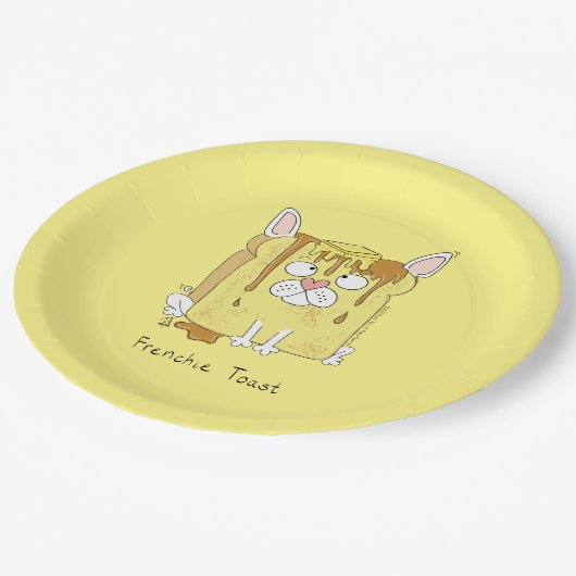 Assiettes En Carton Frenchie Toast French Bulldog Funny (Angle)