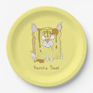 Assiettes En Carton Frenchie Toast French Bulldog Funny