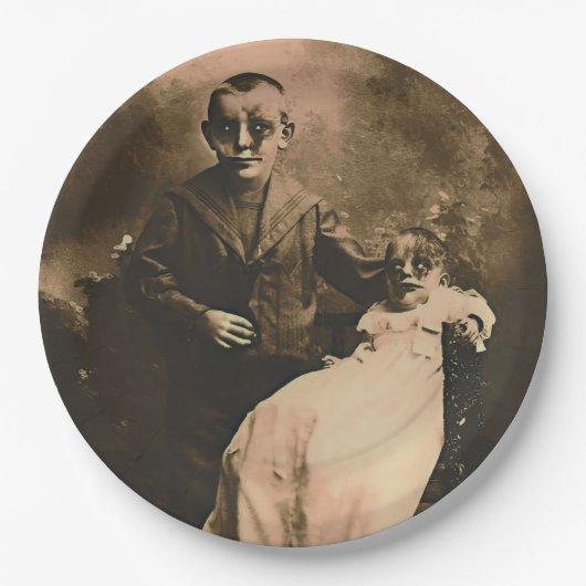 Assiettes En Carton Frères zombies (Devant)