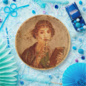 Assiettes En Carton Fresco of sappho in Pompeii (Fête)