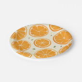 Assiettes En Carton Fresh Orange Slice Pattern – Bright Citrus Fruit (Angle)