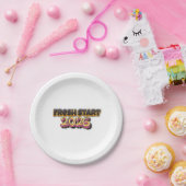 Assiettes En Carton Fresh Start 2026 – Minimalist Modern Plate Design (Fête)