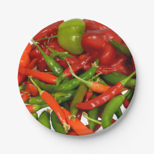 Assiettes En Carton Freshly Picked Chillies Paper Plates