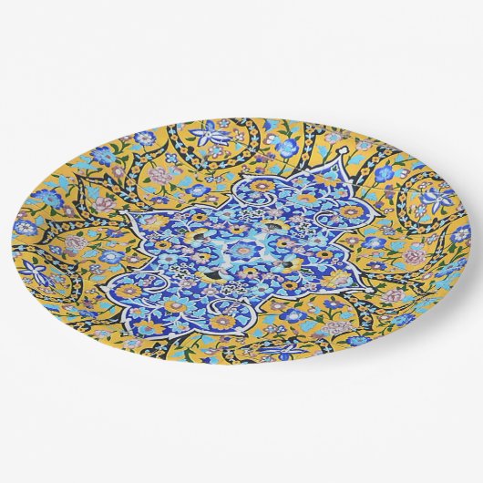 Assiettes En Carton Fresque carrelée persane (Angle)