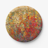 Assiettes En Carton Fresque du jardin lumineux des Fleurs sauvages du (Devant)