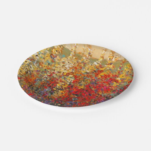 Assiettes En Carton Fresque du jardin lumineux des Fleurs sauvages du (Angle)