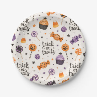 Assiettes En Carton Friandises Trick or Treat
