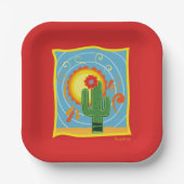 Assiettes En Carton Frida Kahlo Cactus Graphic (Recto)