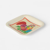 Assiettes En Carton Frida Kahlo Chicken Graphic (Angulaire)