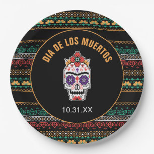 Assiettes En Carton Frida Kahlo Dia De Los Muertos
