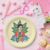 Assiettes En Carton Frida Kahlo Graphisme floral coloré (Fête)