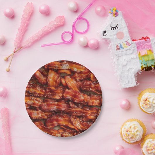 Assiettes En Carton Fried Bacon Breakfast Series (Fête)