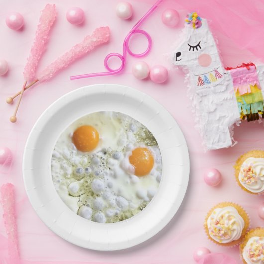 Assiettes En Carton Fried eggs (Fête)