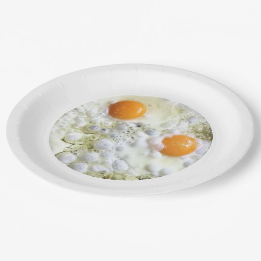 Assiettes En Carton Fried eggs (Angle)