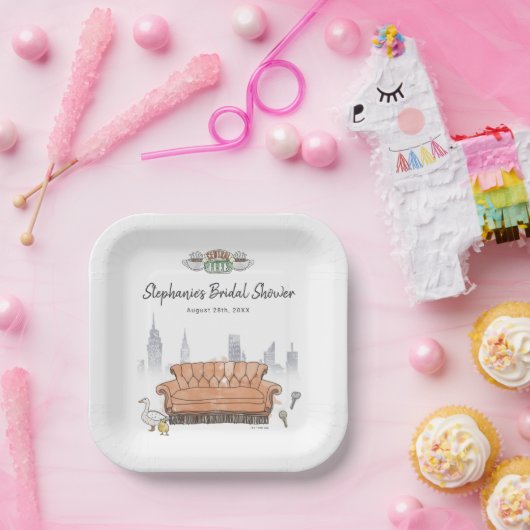 Assiettes En Carton FRIENDS™ | Central Perk Aquarelle Enterrement de V (Fête)