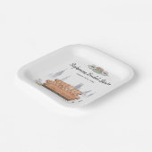 Assiettes En Carton FRIENDS™ | Central Perk Aquarelle Enterrement de V (Angulaire)