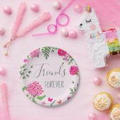 Assiettes En Carton Friends Forever fleurs et papillons lumineux (Fête)