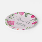 Assiettes En Carton Friends Forever fleurs et papillons lumineux (Angle)