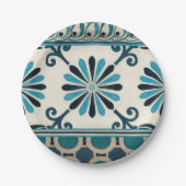 Assiettes En Carton Frise Non-Embellie II d'indigo (Devant)