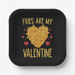 Assiettes En Carton Frites Sont Mon Valentin