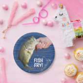 Assiettes En Carton Friture de poissons basse de grande bouche ! (Fête)