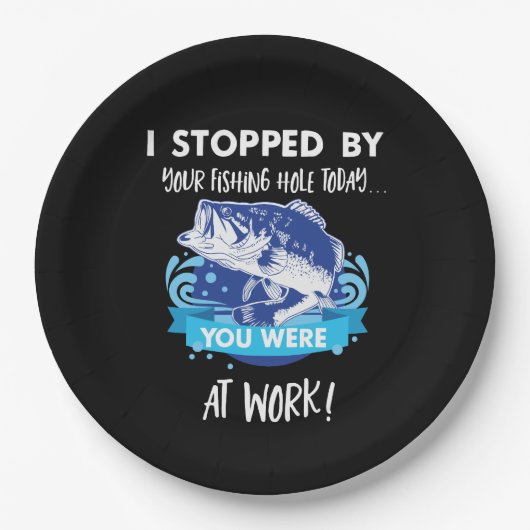 Assiettes En Carton Friture de poissons de retraite d'anniversaire de (Devant)