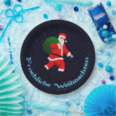 Assiettes En Carton Froehliche Weihnachten - Père Noël (Fête)