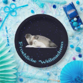 Assiettes En Carton Froehliche Weihnachten - Sceau annelé (Fête)